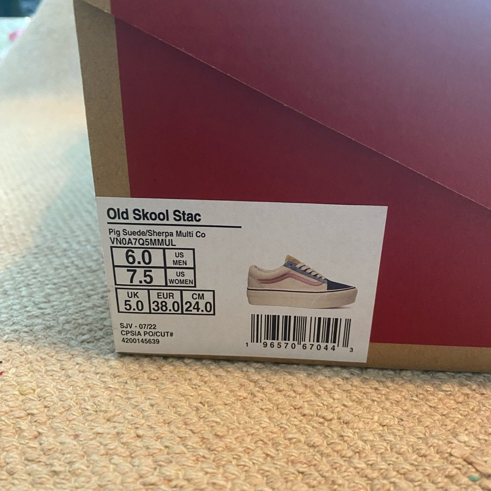 Platform Multi Colored Vans Size 7.5 - image 3